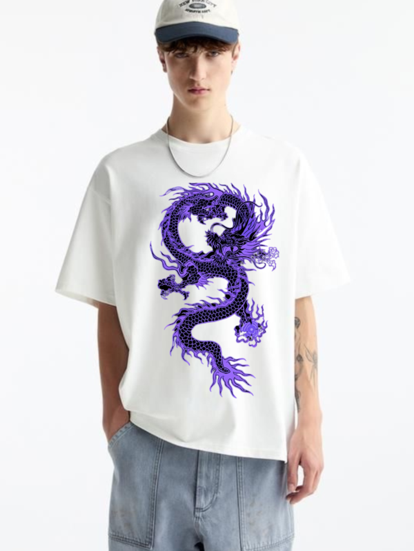 Oversized Dragon Graphic T-Shirt for Men – Trendy Streetwear Tee